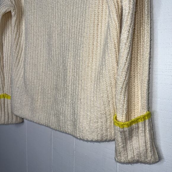 Maeve Anthropologie Women’s Chunky Knit Mock Neck Sweater Ivory Cream Size S - Picture 4 of 7